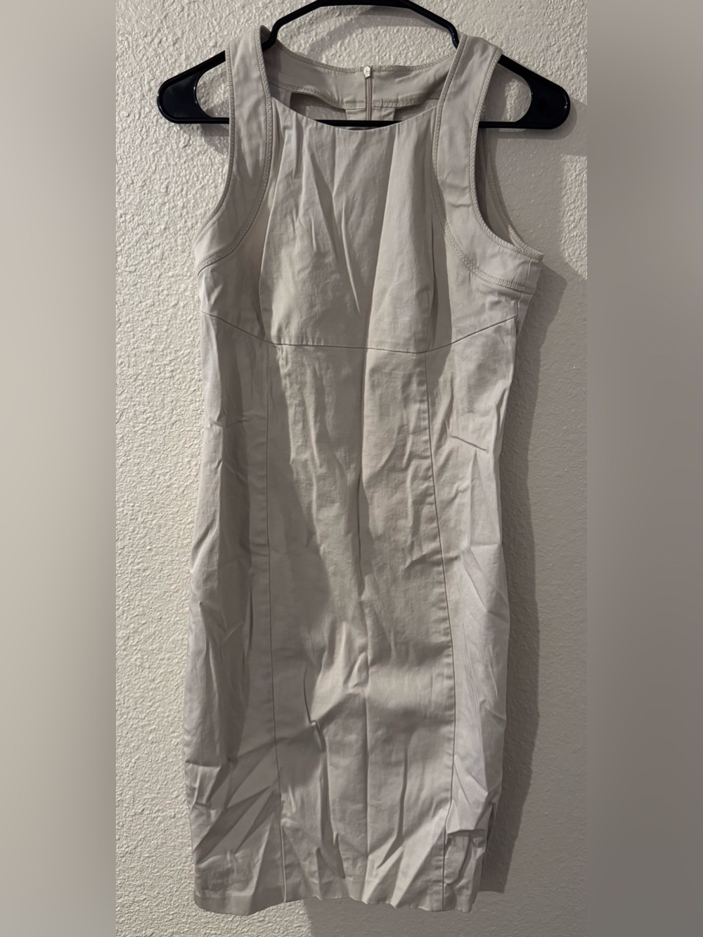 MaxMara Sleeveless Cream Midi Sheath Dress